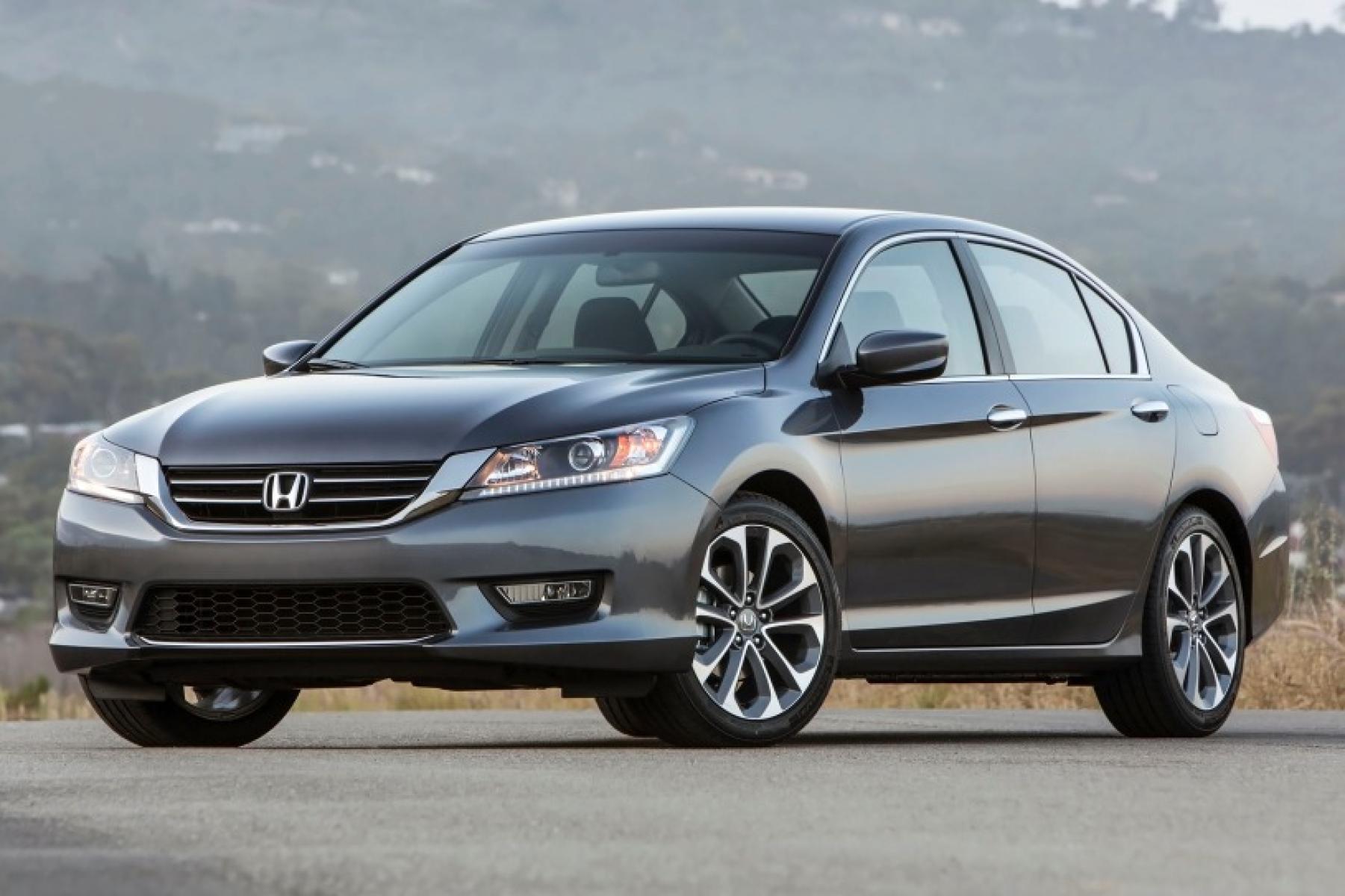 2014 Charcoal /Graphite Honda Accord Sport Sedan CVT (1HGCR2F54EA) with an 2.4L L4 DOHC 16V engine, Continuously Variable Transmission transmission, located at 3160 South Valley View Blvd, Las Vegas, NV, 89146, (888) 750-6845, 36.132458, -115.190247 - The 2014 Honda Accord earns top honors in the midsize sedan class with its mix of excellent packaging, superb fuel economy and rewarding performance. vehicle overview After last year's complete redesign, which resulted in a slimmer, more fuel-efficient Honda Accord with a higher-end cabin ambien - Photo #0