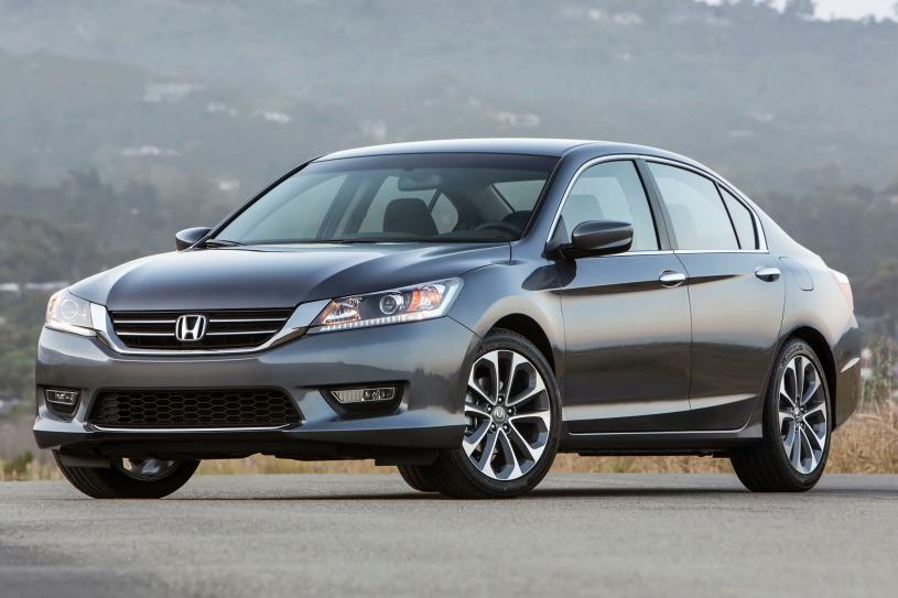2014 Charcoal /Graphite Honda Accord Sport Sedan CVT (1HGCR2F54EA) with an 2.4L L4 DOHC 16V engine, Continuously Variable Transmission transmission, located at 1313 Las Vegas Blvd, North Port, FL, 34286, (888) 750-6845, 36.002834, -115.201302 - The 2014 Honda Accord earns top honors in the midsize sedan class with its mix of excellent packaging, superb fuel economy and rewarding performance. vehicle overview After last year's complete redesign, which resulted in a slimmer, more fuel-efficient Honda Accord with a higher-end cabin ambien- Photo#0