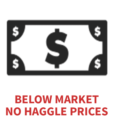 Below-market, no-haggle prices